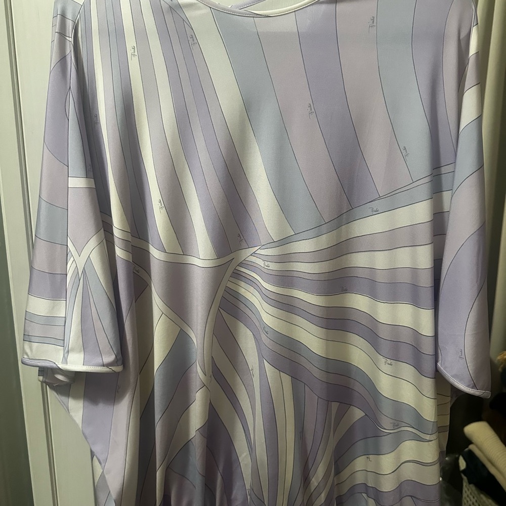 Emilio Pucci Lavender and White Blouse
